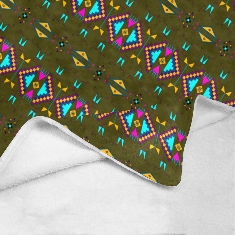 Rite of Passage Olive Ultra-Soft Micro Fleece Blanket 40"x50"