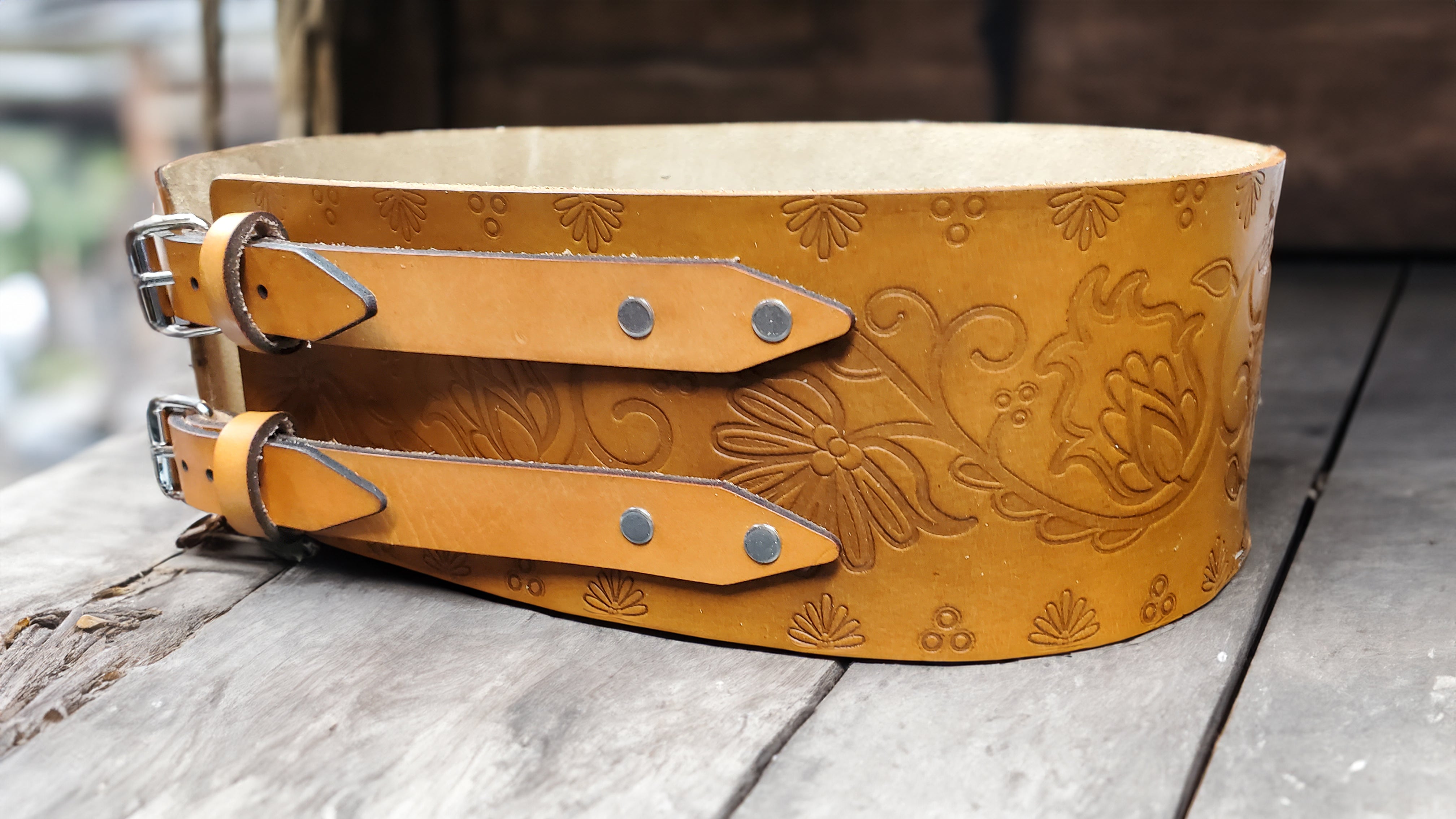 Winter Fire Handmade Thick 4 Inch Leather Belt