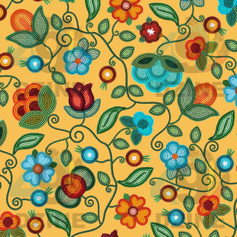 Prairie Fire Petals Honey 42 Inch Cotton Poplin Pre Order