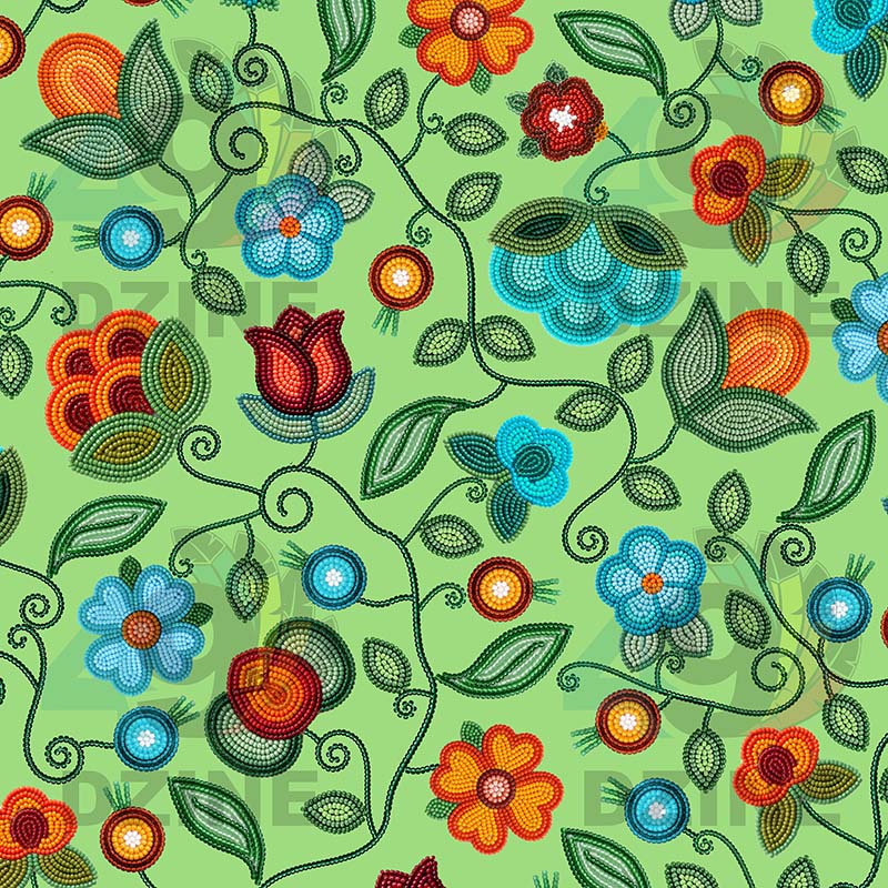 Prairie Fire Petals Sage 42 Inch Cotton Poplin Pre Order