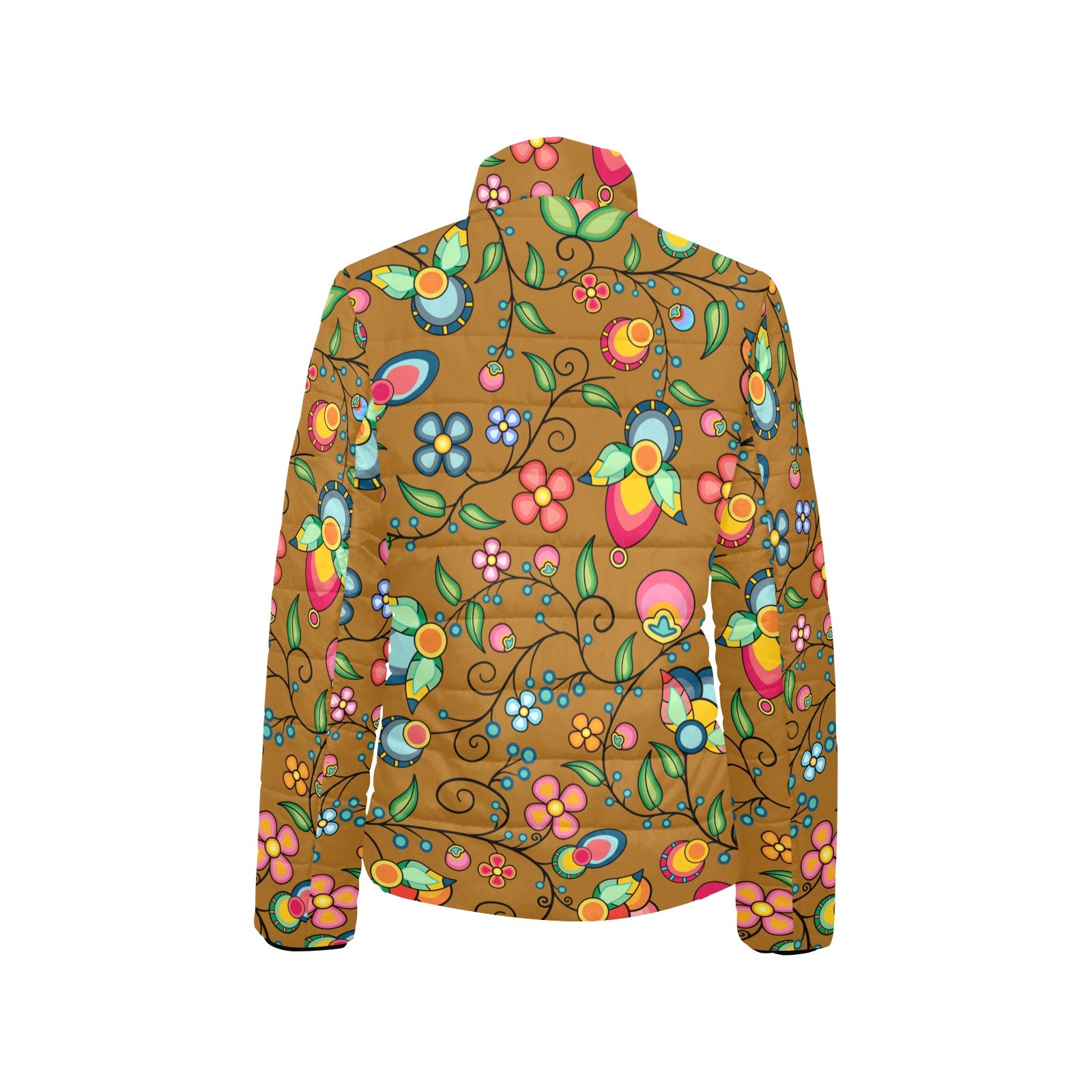 Floral Bounty Fall Leaves Women's Padded Jacket