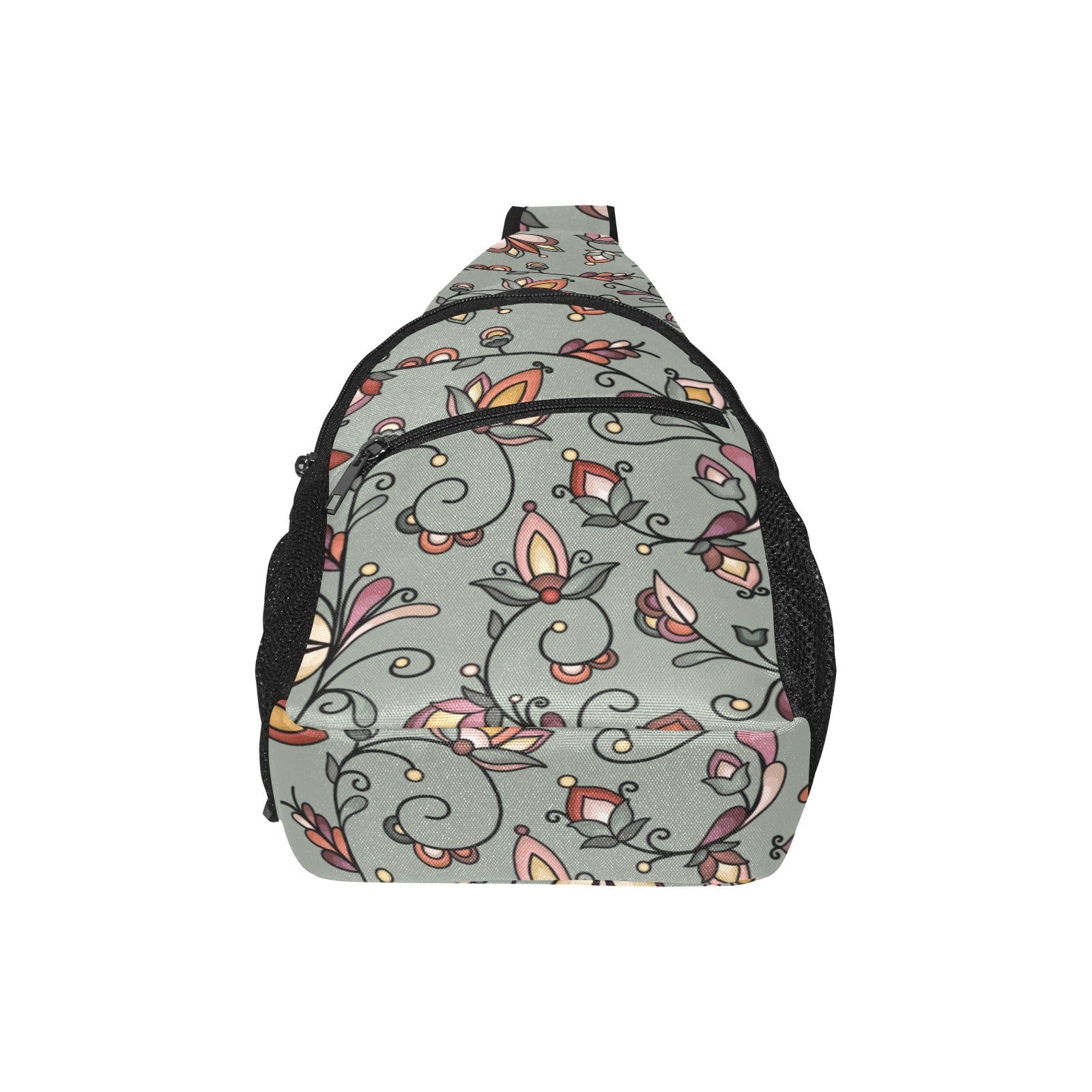 Burnt Sky Petals Green Chest Bag