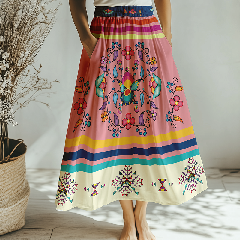 Starwoven Garden Pink Skirt