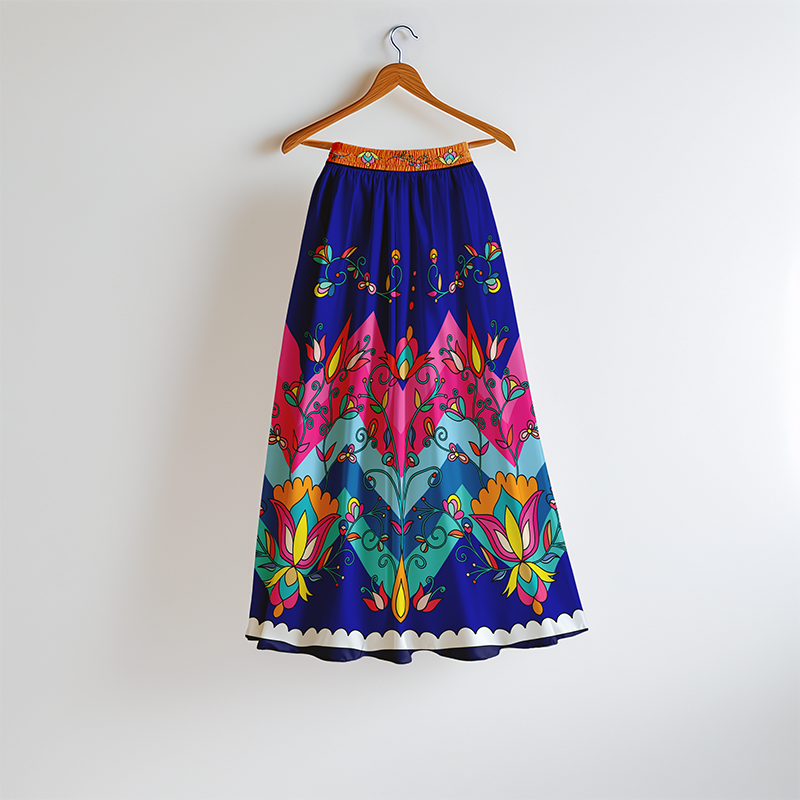 Thunder Mesa Petals Blue Skirt