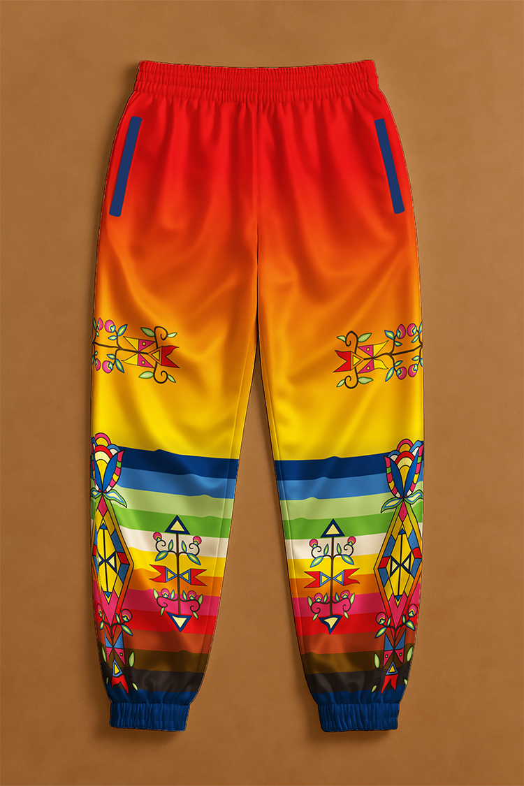 Spirit Journey Geometric Ribbon Jogger Pants