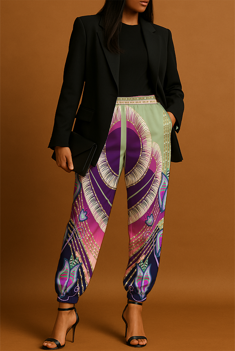 Dentalium Dreams Sage Ribbon Jogger Pants