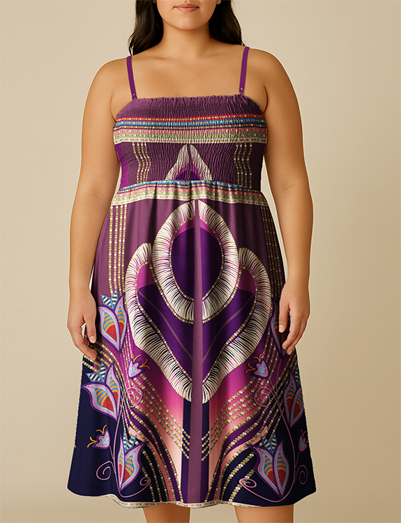 Dentalium Dreams Berry Smock Top Dress