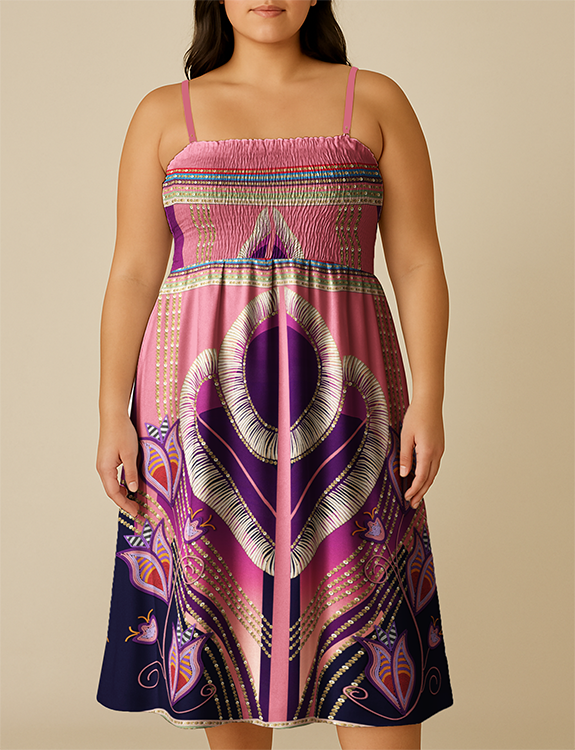 Dentalium Dreams Pink Smock Top Dress