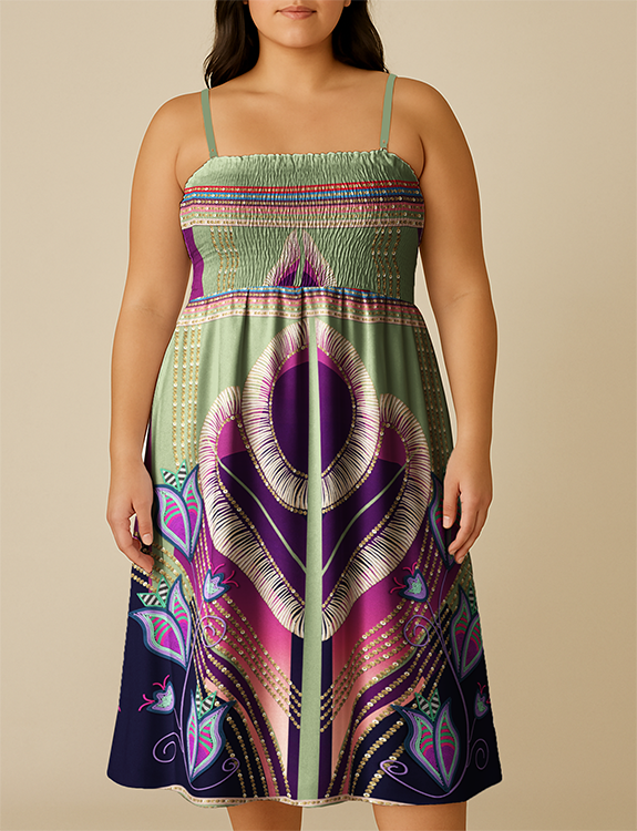 Dentalium Dreams Sage Smock Top Dress