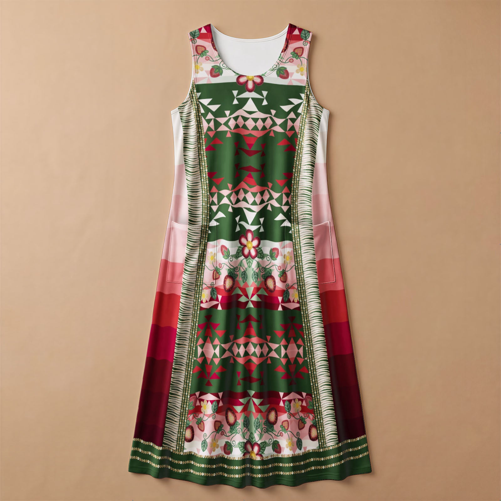 Sacred Strawberry Hunter 2 Women's Sleeveless Long Dress