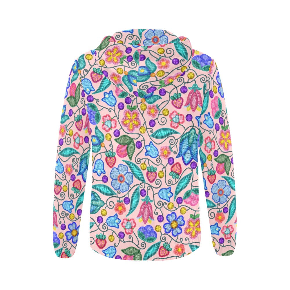 Sweet Offering Pink Full Zip Hoodie for Women