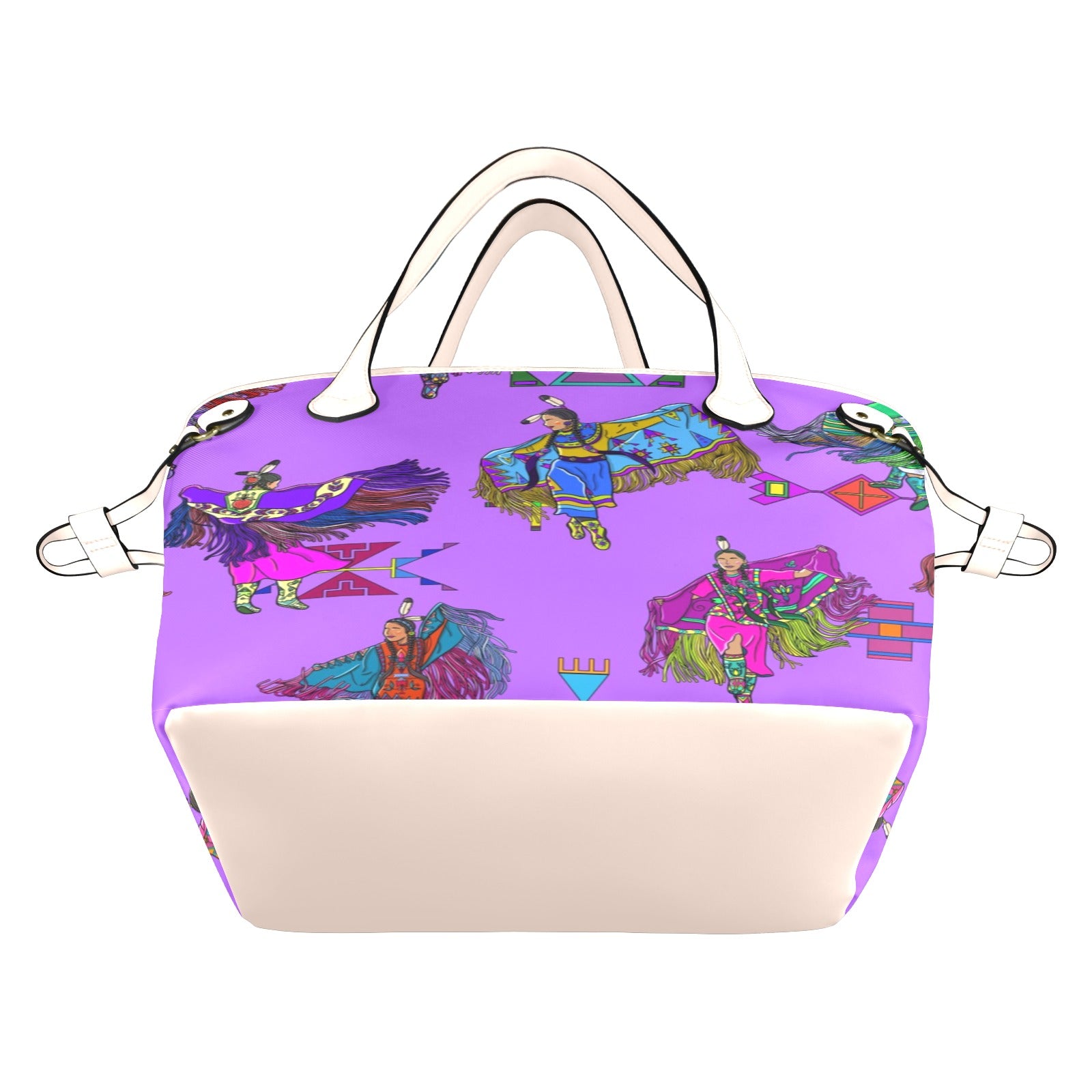 Women's Fancy Dancers Purple Clover Canvas Tote Bag