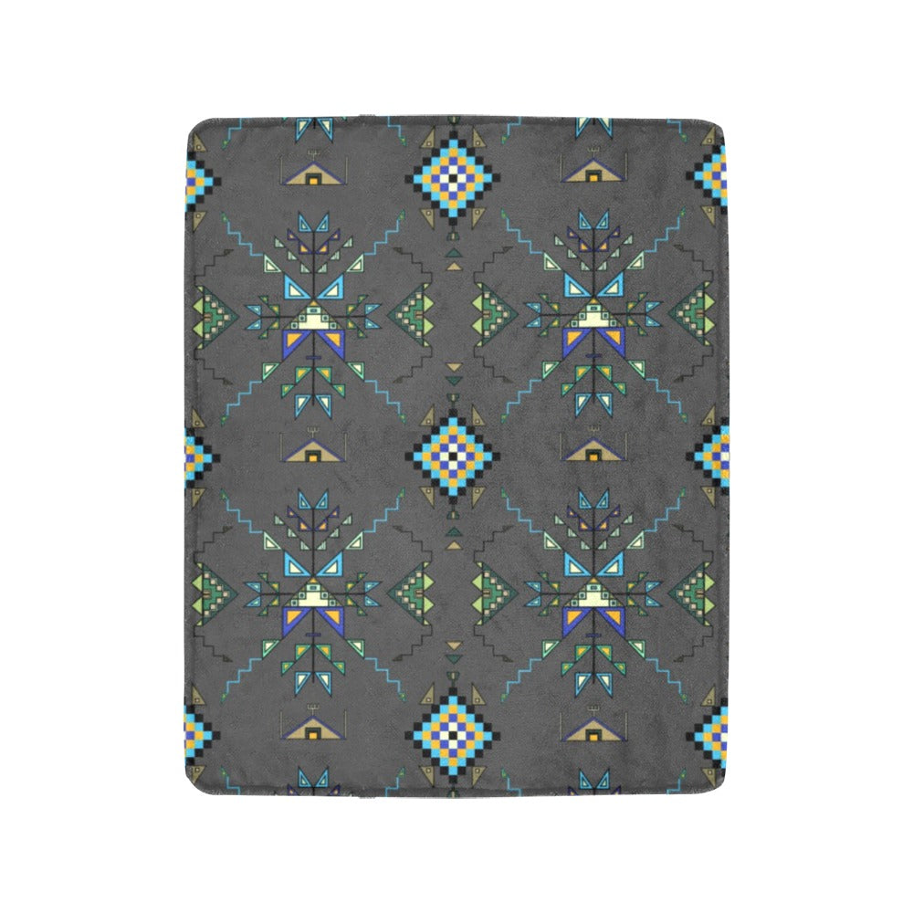 Bear Shield Gray Ultra-Soft Micro Fleece Blanket 40"x50"