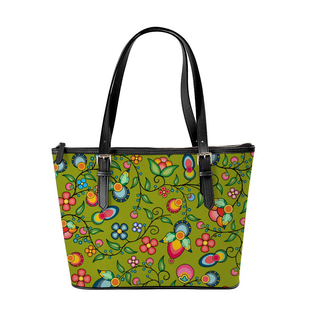 Floral Bounty Sweetgrass Large Tote Shoulder Bag