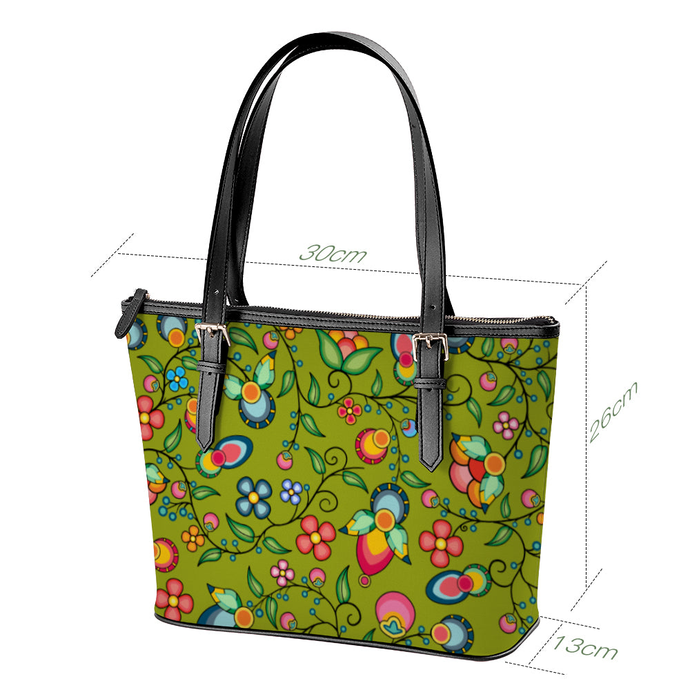 Floral Bounty Sweetgrass Large Tote Shoulder Bag