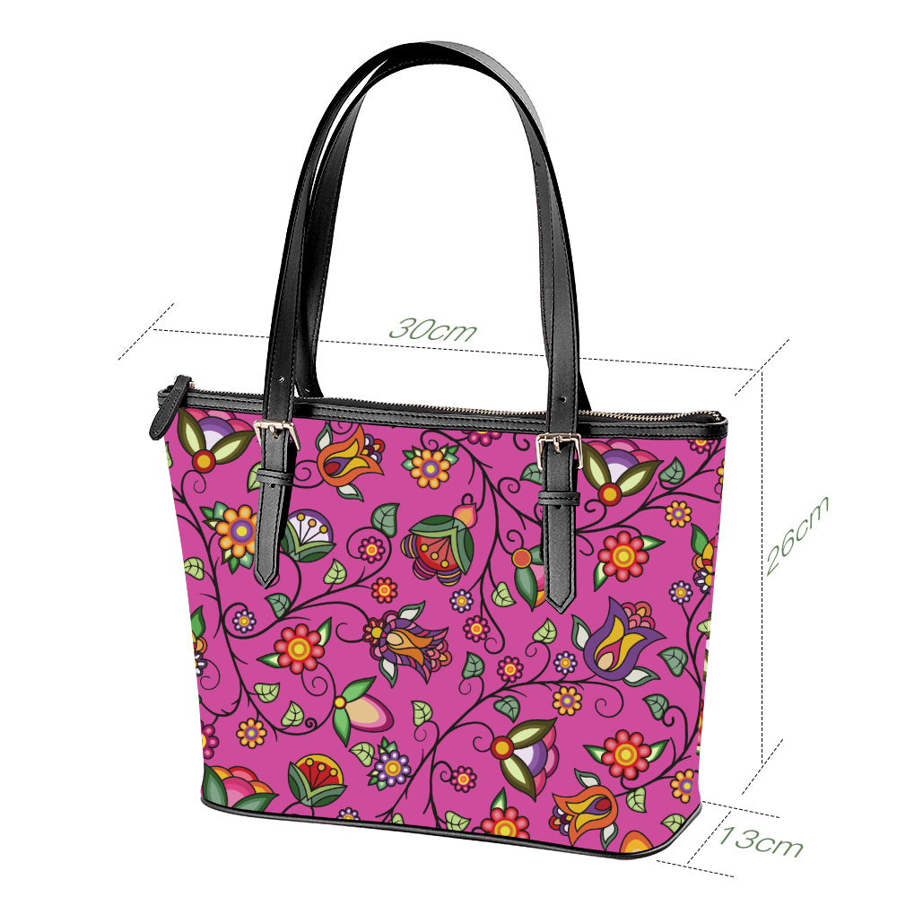 Heartbeat Petals Pink Large Tote Shoulder Bag