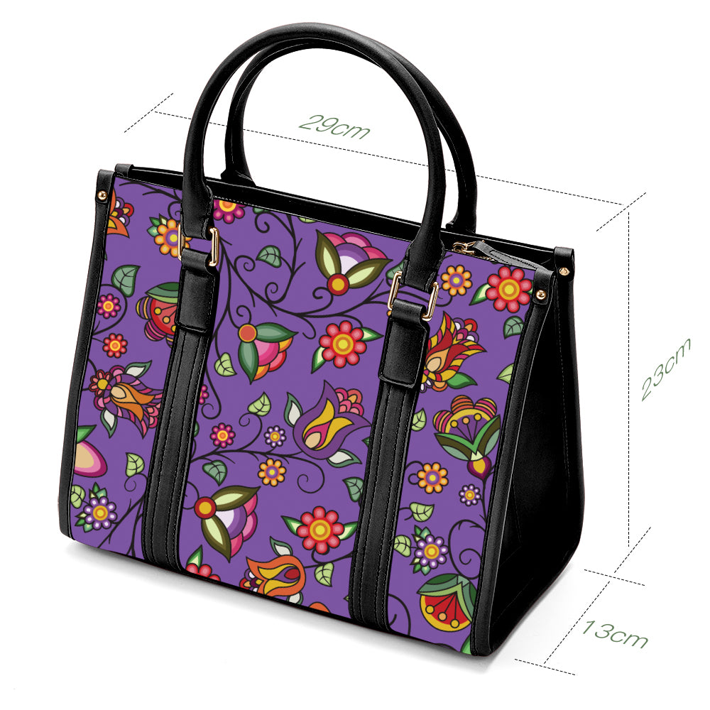 Heartbeat Petals Purple Hand or Shoulder Bag