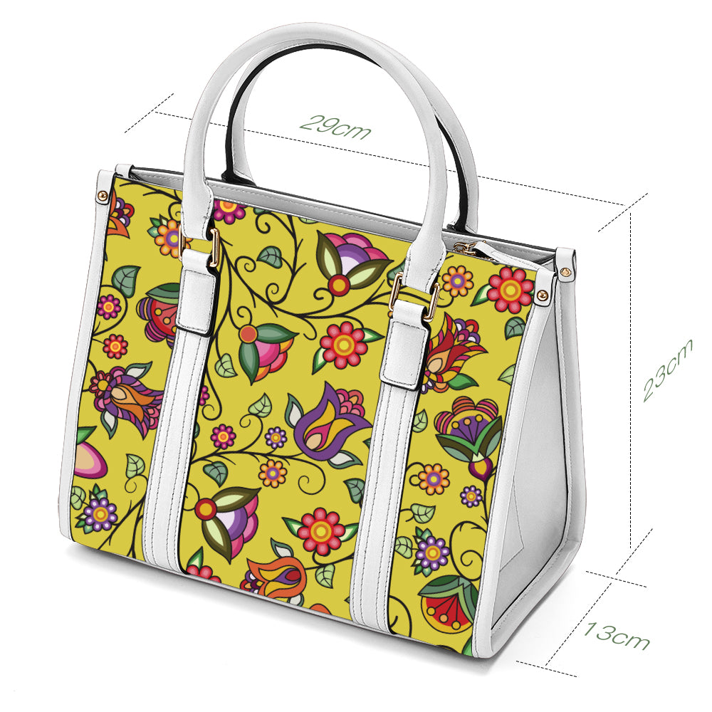 Heartbeat Petals Yellow Hand or Shoulder Bag