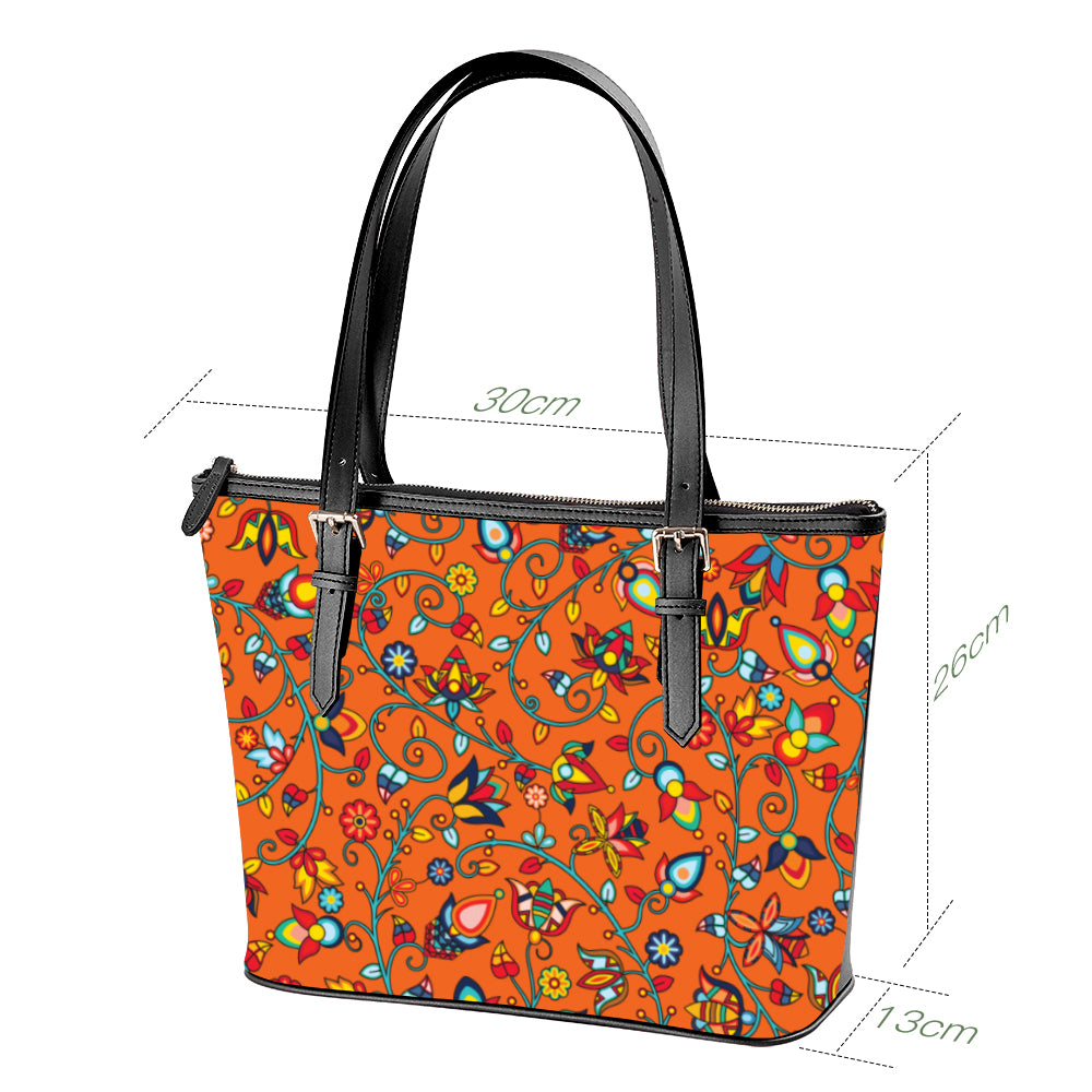 Thorny Path ECM Orange Large Tote Shoulder Bag