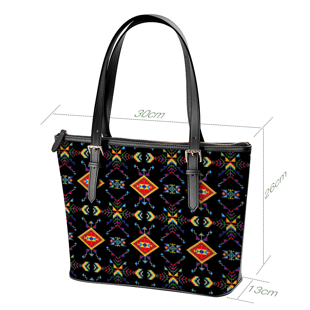 Buffalo Jump Black Large Tote Shoulder Bag