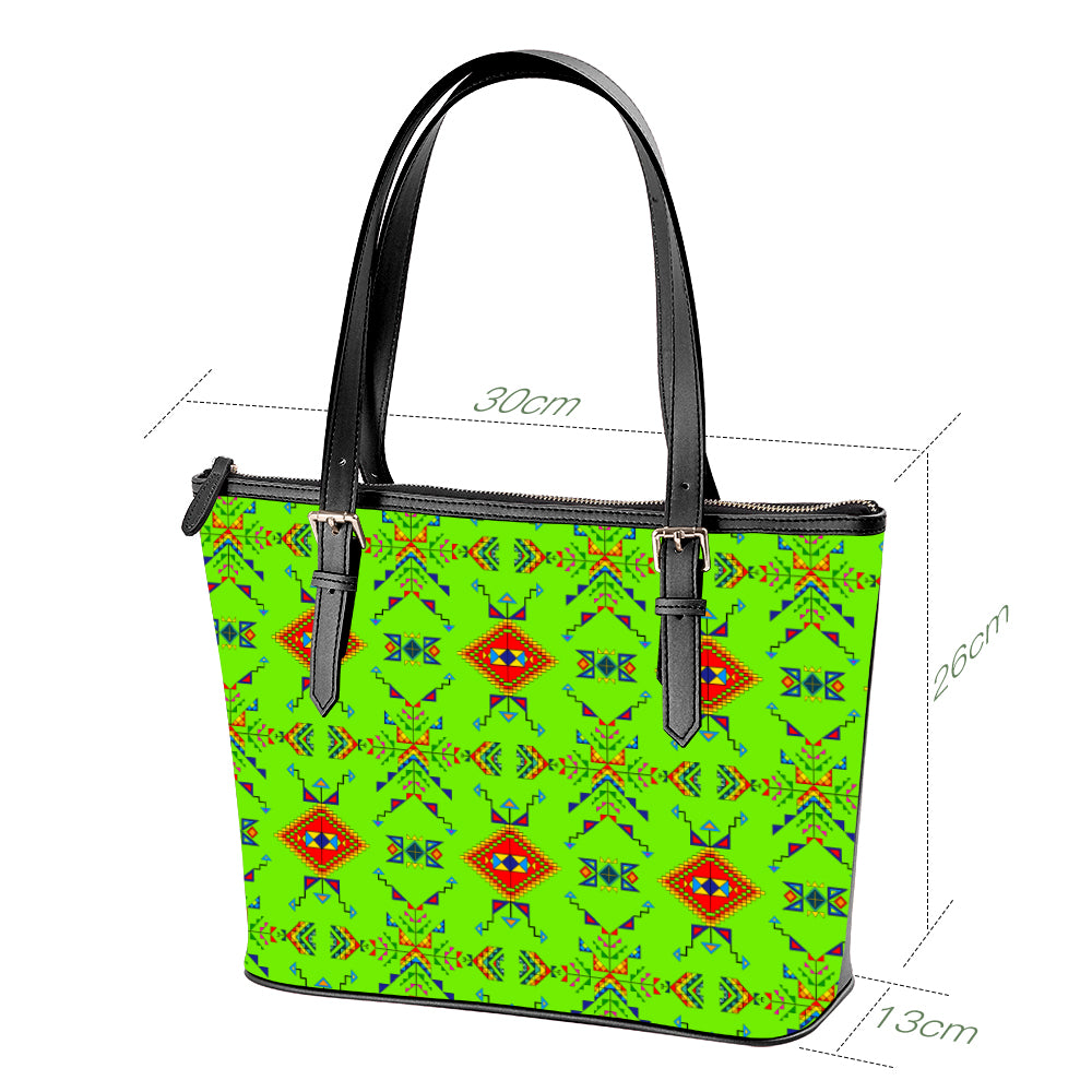 Buffalo Jump Neon Green Large Tote Shoulder Bag