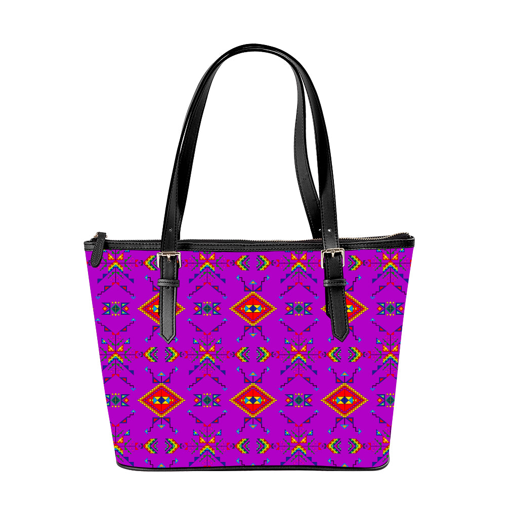 Buffalo Jump Purple Large Tote Shoulder Bag