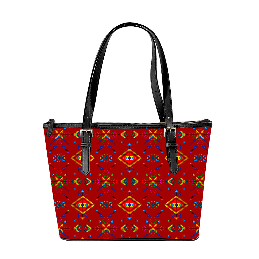 Buffalo Jump Red Large Tote Shoulder Bag