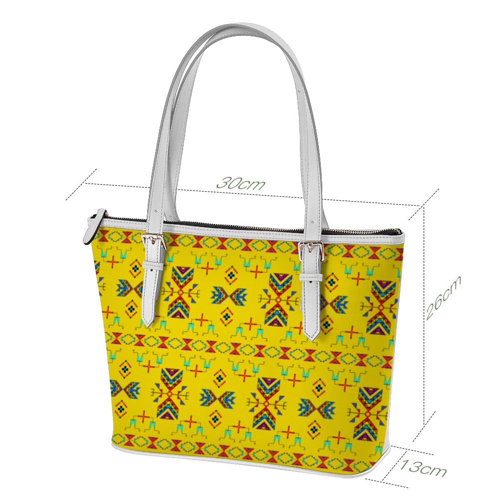 Rainy Chief Rainbow Yellow Large Tote Shoulder Bag