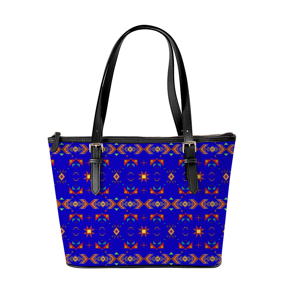 Scattered Generations Blue Large Tote Shoulder Bag