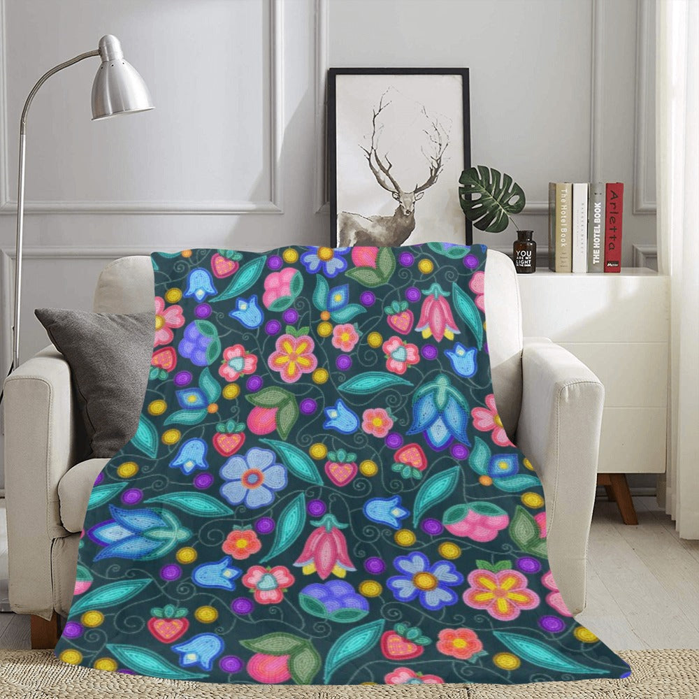 Sweet Offering Dark Teal Ultra-Soft Micro Fleece Blanket 60"x80"