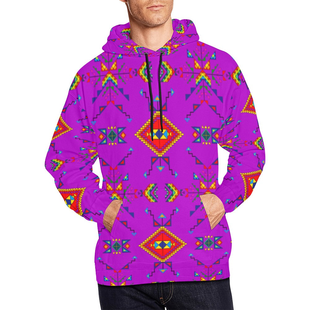 Buffalo Jump Purple Hoodie for Men (USA Size)
