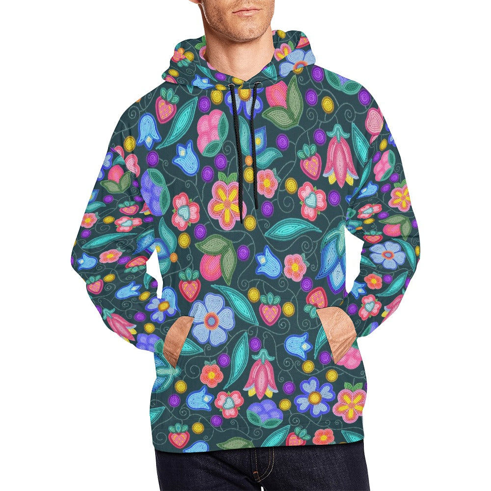 Sweet Offering Dark Teal Hoodie for Men (USA Size)