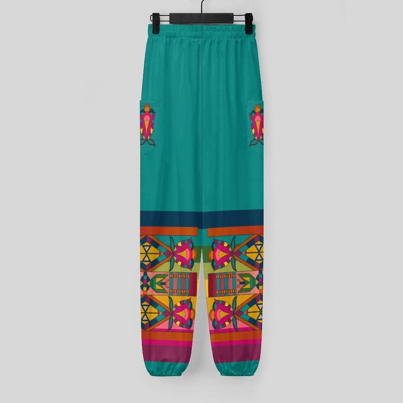 Whispering Leaves Teal Ribbon Joggers