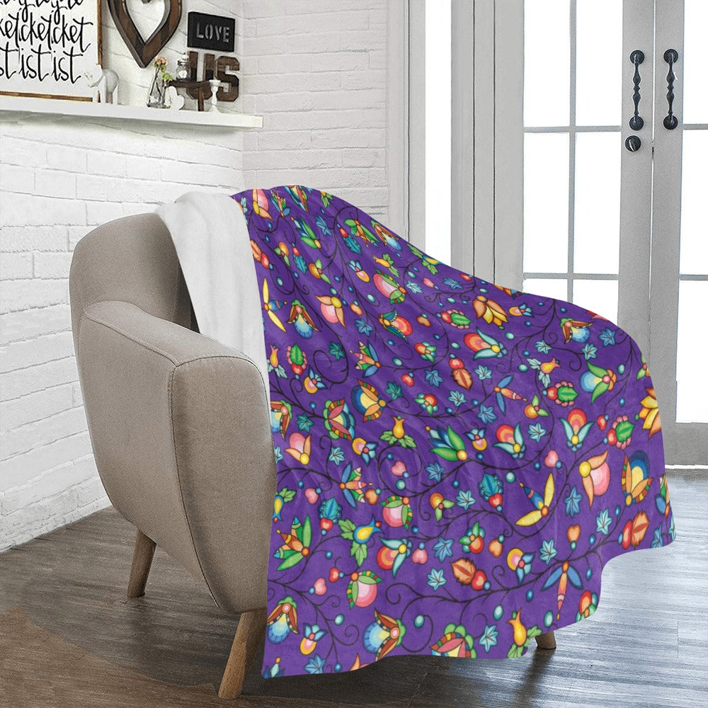 Prairie Plains Spirit Midnight Purple Ultra-Soft Micro Fleece Blanket 50"x60"