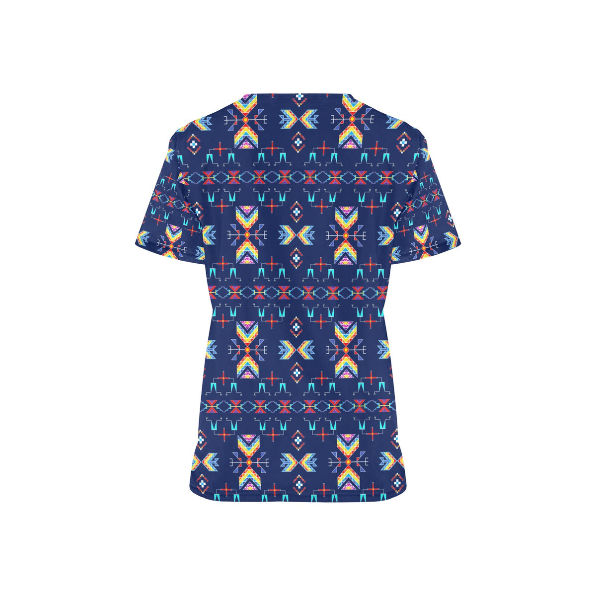 Rainy Chief Rainbow Night Lake Scrub Top