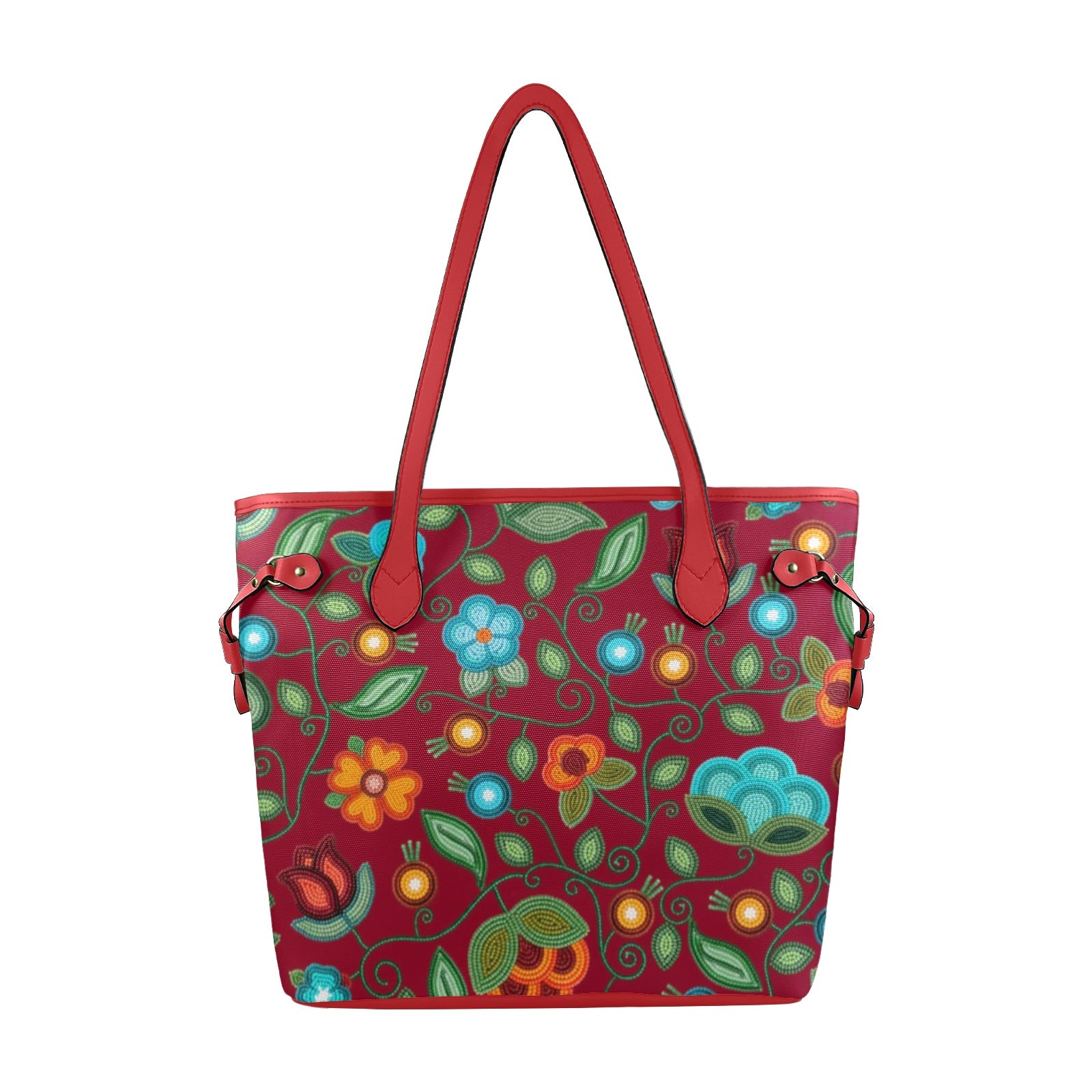 Prairie Fire Petals Red Clover Canvas Tote Bag
