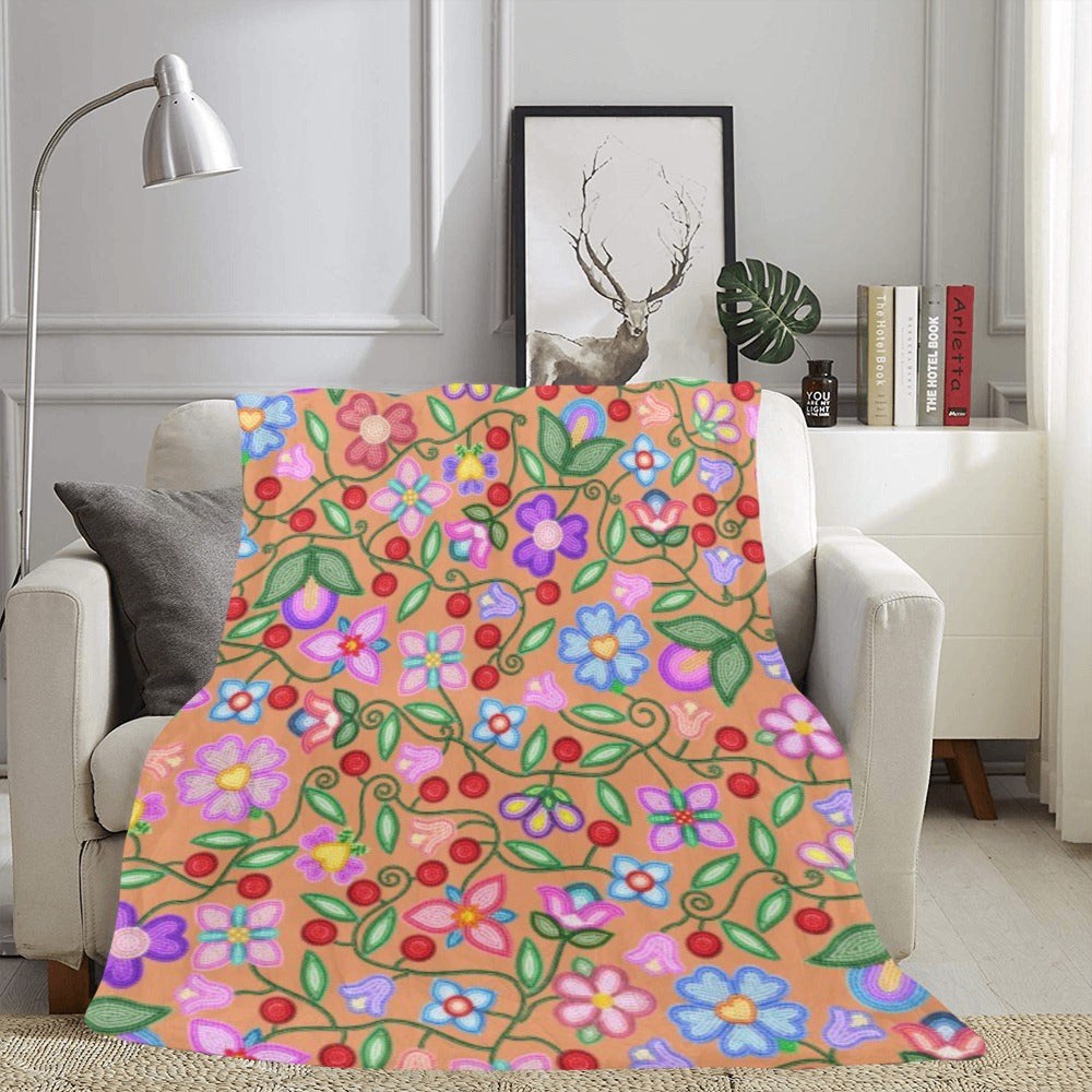 Petal Harmony Terracotta Ultra-Soft Micro Fleece Blanket 60"x80"