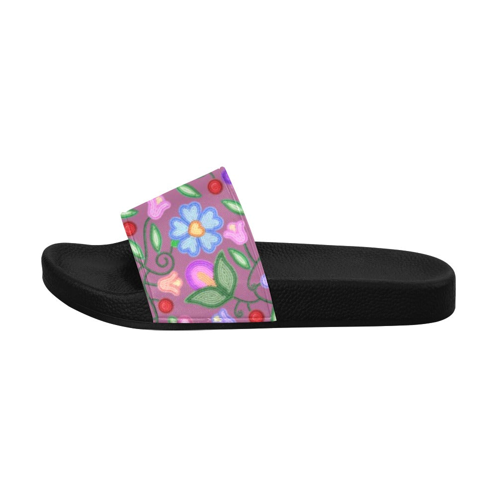 Petal Harmony Dusty Rose Women's Slide Sandals