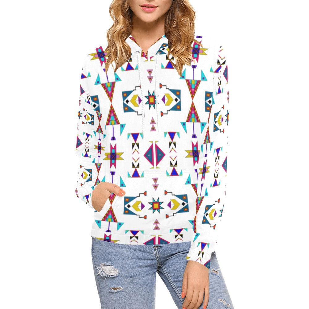Enemy Territory White Hoodie for Women (USA Size)