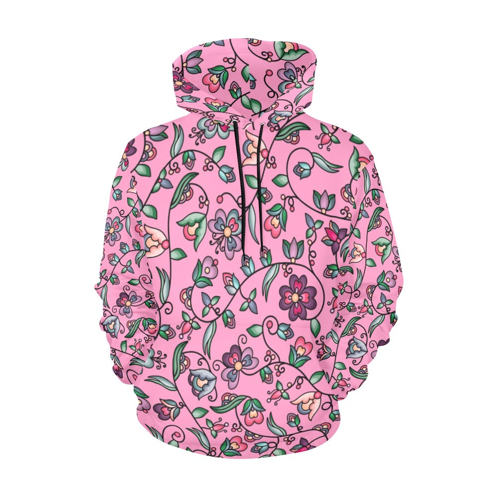 Amber Evening Garland Pink Hoodie for Women (USA Size)