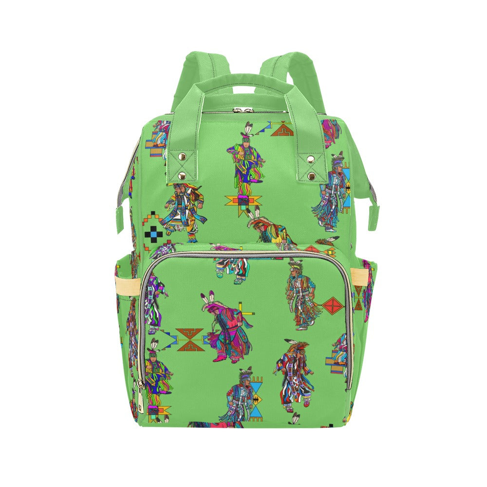 Men's Grass Dancers Grass Multi-Function Diaper Backpack/Diaper Bag