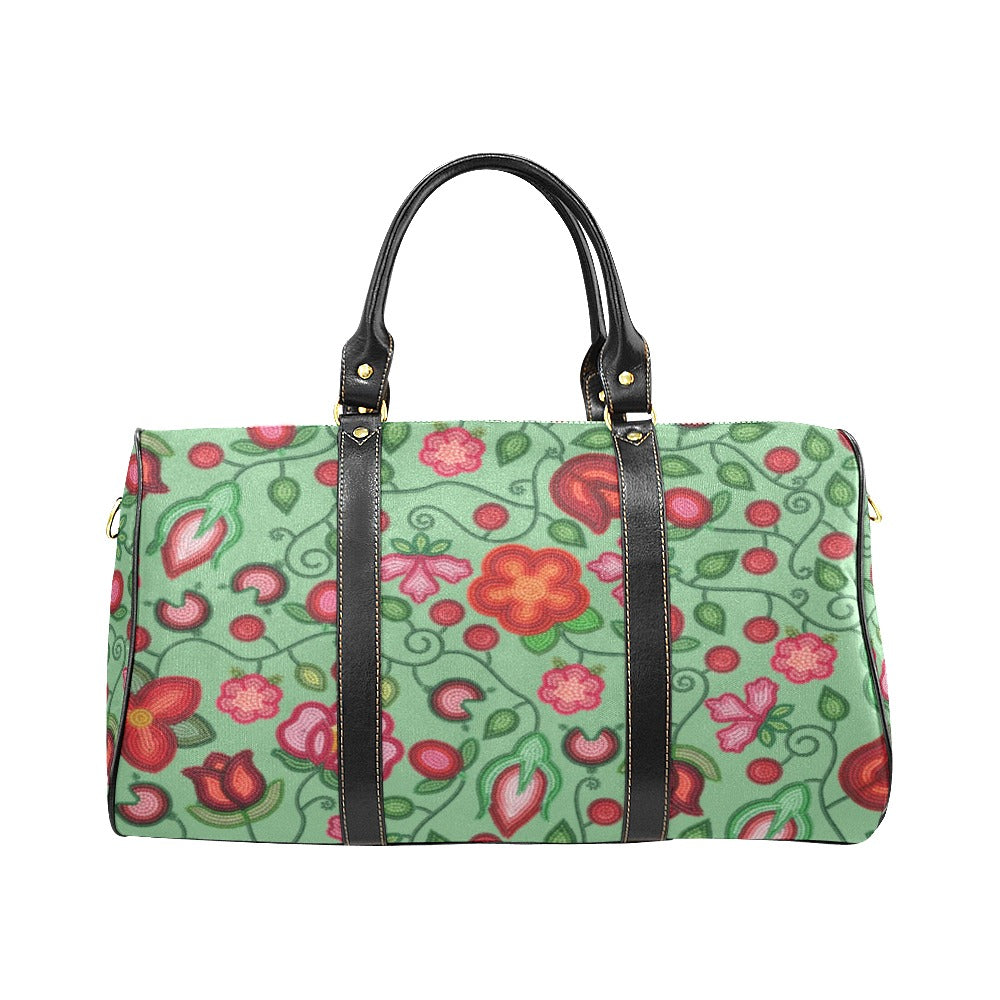 Rose Reverie Green Waterproof Travel Bag/Small