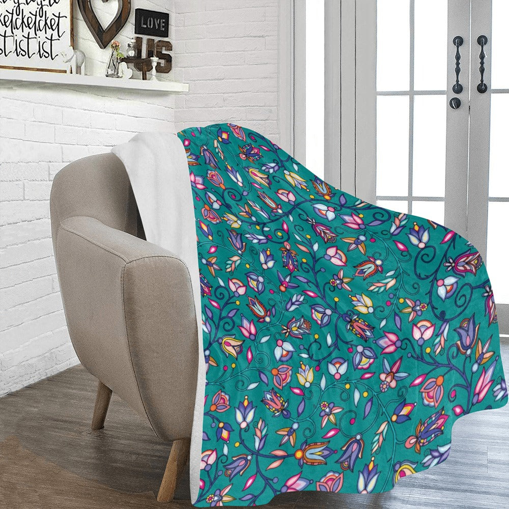 Buffalo Bloom Turquoise Ultra-Soft Micro Fleece Blanket 60"x80"