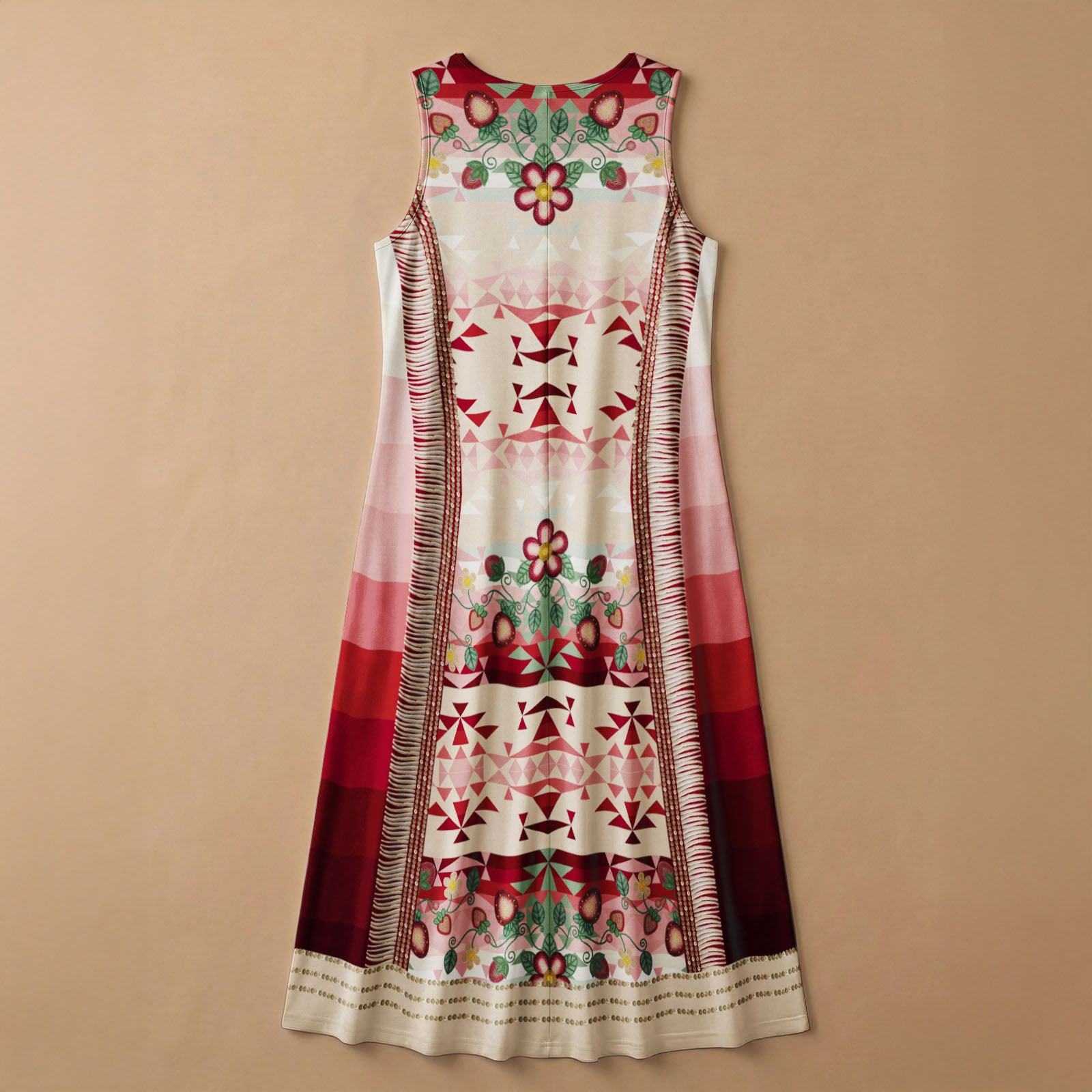 Sacred Strawberry Cream 2 Women's Sleeveless Long Dress