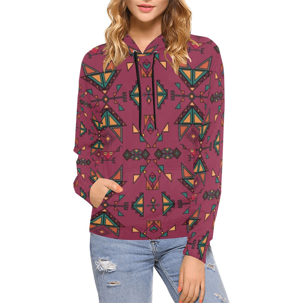 Arrow Dawn Maroon Hoodie for Women (USA Size)