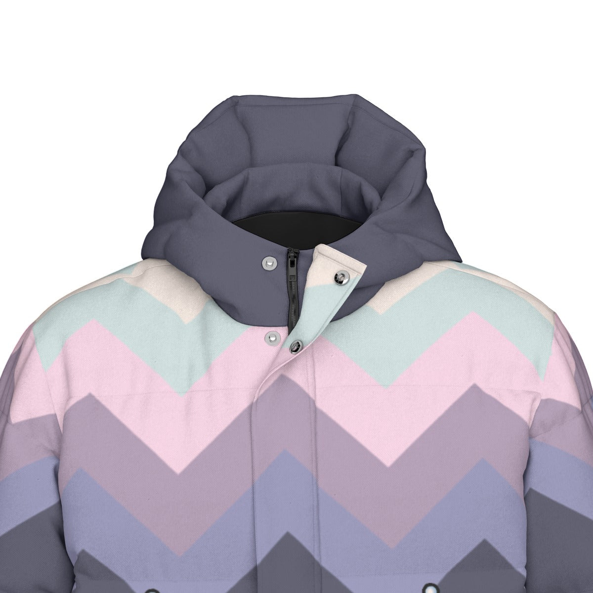 Silver Frostflower Unisex Long Down Jacket