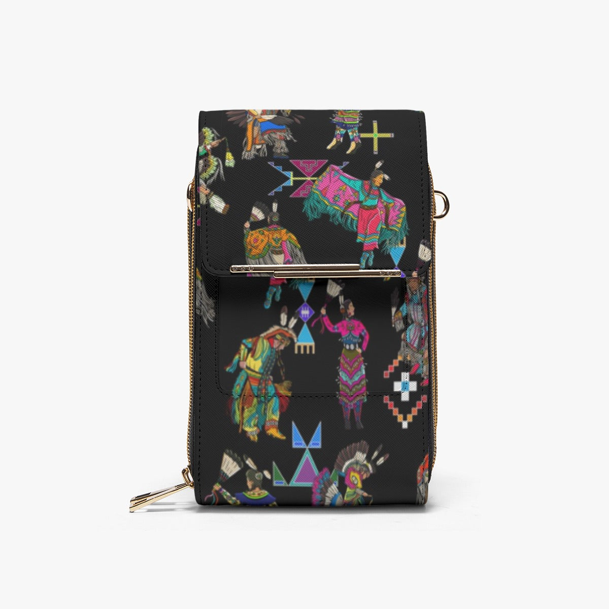 Grand Entry Dancers Black Mobile Phone Chest Bag