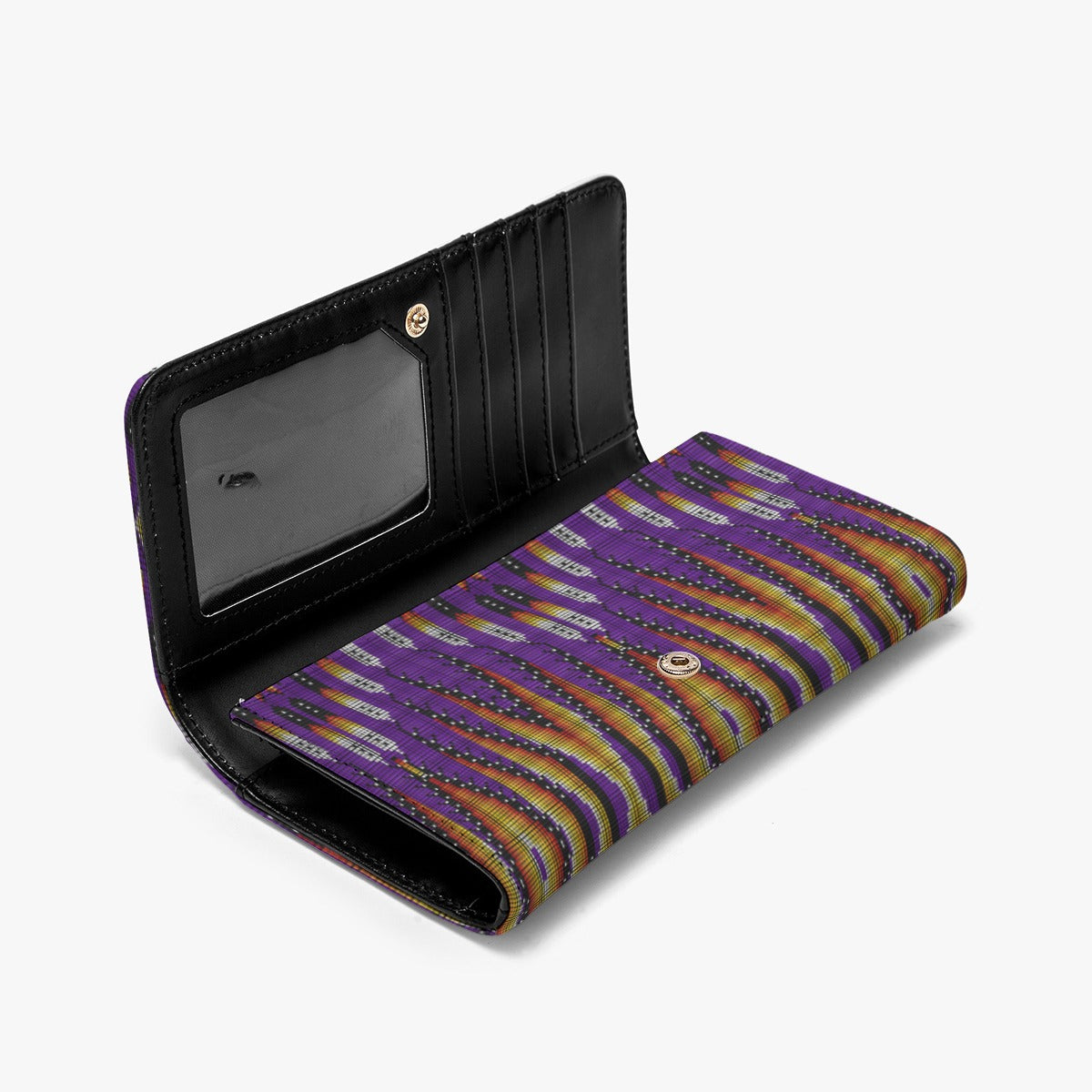 Fire Feather Purple Foldable Wallet
