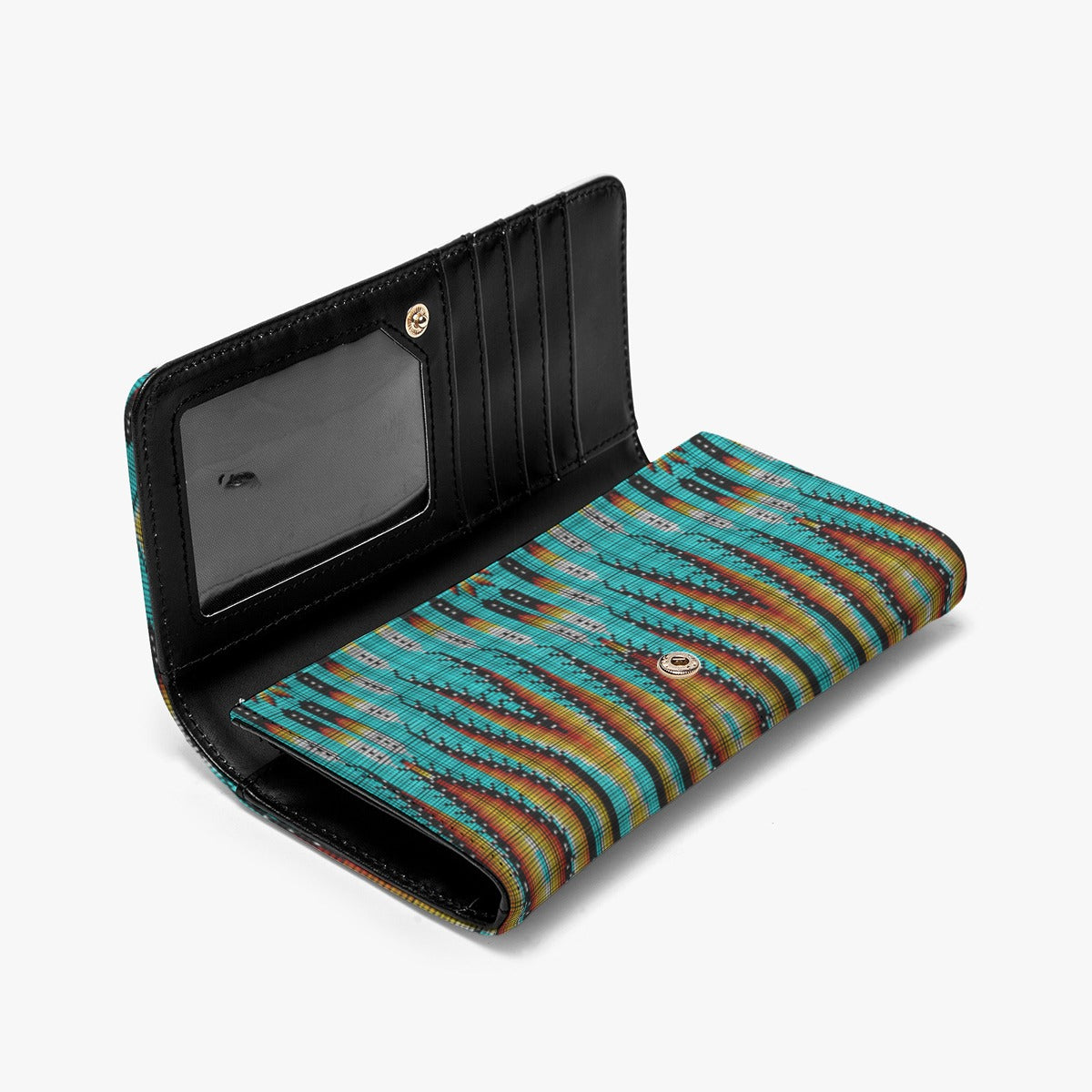 Fire Feather Turquoise Foldable Wallet