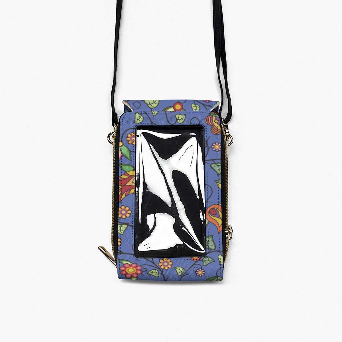 Heartbeat Petals Blue Mobile Phone Chest Bag